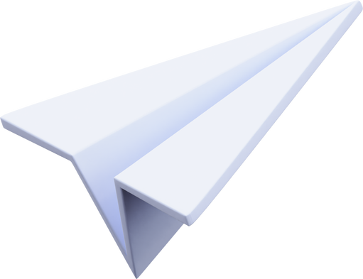3D Paper Plane Illustration